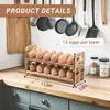 Estante de Madera para Huevos Frescos para Encimera - Dispositivo Apilable de Almacenamiento de Huevos para Recolectar Huevos Frescos