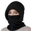 Gorro, Bufanda y Mascarilla Todo en Uno para Mujer, Forrado de Felpa, Cálido, Cortavientos, Gorro de Lana Tejido para Ciclismo de Invierno