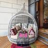 Conjunto Creativo de Sofás para Exteriores para Alojamiento, Popular en Redes Sociales, Cama Lounge para Piscina de Hotel Resort Nido de Pájaro de Ratán en la Costa de Bali