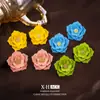 Pendientes de botón de flor elegantes estilo coreano Aguja de plata Dulce Modernos Versátiles Pendientes para el día a día Diseño de personalidad Pendiente de flor pequeña fresco para mujer