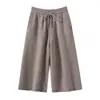 Pantalones de Pierna Ancha de Cachemira 2025 Pantalones Capri Casuales de Punto Ropa Exterior de Bebé de Cachemira Pantalones de Cachemira