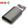 Escova Antirroubo Masculina RFID Saco de Cartão Pequeno Brasagem de Carbono Dimensão Carteira de Moedas Multi-card Sit Caixa de Alumínio Anti-magnético de Grande Capacidade Card Case