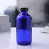 Botella Boston de Vidrio Ámbar Azul Transparente de Gran Capacidad Botella con Spray para Esterilizar y Desinfectar Botella con Bomba para Gel Hidroalcohólico y Limpiador Facial