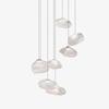 Lustre de escada Nordic restaurante designer de vidro nuvem loft lâmpada duplex sala de estar apartamento departamento de vendas lâmpada de linha longa