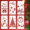 Modelos de pintura vazados para decoração de Natal europeia e americana, impressão, pulverização, gravação em relevo e moldes de estêncil para tapetes e travesseiros DIY infantis