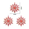 Nuevos Adornos de Copo de Nieve para Árbol de Navidad 10cm Set de 3 piezas Copos de Nieve Navideños Copos de Nieve de Plástico Accesorios de Decoración Festiva