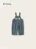 Bangxuan Huzhou Zhili Roupa Infantil Calças de Menina Macacão Infantil Primavera e Outono Novo Fofo Bebê Jeans Calças Compridas