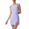 Transfronterizo Nuevo Secado Rápido Sexy Slip Vestido Deportivo Ropa de Yoga para Mujer Espalda Descubierta Running al Aire Libre Fitness Falda de Tenis