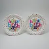 Platos de Papel Desechables al por Mayor Amazon Populares Suministros de Platos de Papel para Fiesta 7 pulgadas Cumpleaños Estrella Blanca Cumpleaños