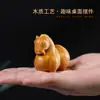 Adorno Zodiacal Caballo Tang de Talla en Madera Maciza Taixing Yabai, "El Caballo Trae Éxito" Mascota de Té para Oficina Decoración Pequeña