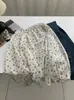 Camisa floral de cuello redondo con botones de concha, estilo pastoral suave, para mujer, principios de otoño 2026, blusa de manga larga abullonada de algodón puro, venta al por mayor