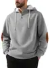 Comercio Exterior de Amazon Transfronterizo Otoño e Invierno Manga Larga Holgado Pulóver Color Sólido Con Capucha Engrosado Casual Diario Sudadera