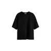 Camiseta de Manga Corta 100% Algodón Puro, Estilo Americano de Verano, Versátil, Color Sólido, Lisa, Cómoda, Top Oversize para Ropa de Exterior