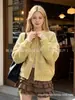Novo cardigã de malha com zíper, estilo solto, outono/inverno europeu e americano para mulheres, casaco suéter grosso estilo casual, blusa de manga longa cor sólida