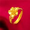 Anillo de oro de arena vietnamita para damas, chapado en oro de imitación de 24 quilates, joyería para bodas, suministros para el mercado nocturno, anillos al por mayor