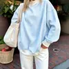 Outono de 2026 Novo Roupas Femininas Transfronteiriças Europeias e Americanas Casa Lazer Bloco de Cores Listrado Gola Alta Manga Longa Moletom