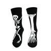 Meias Casuais de Exportação Transfronteiriça com Estampa de Desenho Animado de Garra de Fantasma de Crânio de Halloween para Homens e Mulheres Absorventes de Suor Outono e Inverno Meias de Cano Médio Meias Divertidas