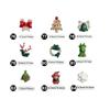 Ornatos de Desenho Animado de Natal para Unhas Boneco de Neve Rena Sino Papai Noel Árvore Guirlanda Meias Floco de Neve Diamante de Unha Estereoscópico