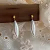 Estilo Retrô Francês, Estilo Elegante e Feminino, Brincos Simples de Pérola Gota d'Água, Joias de Alto Padrão, Novos Acessórios da Moda para Mulheres