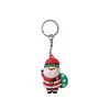 Chaveiro de Natal de Desenho Animado Pingente Fofo para Mochila de Estudante Boneca de Borracha Macia Papai Noel Árvore de Natal fabricante atacado