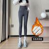Leggings de Pele de Tubarão para Mulheres, Adequados para Usar ao Ar Livre no Outono e Inverno, Cintura Alta, Ajustados ao Corpo, Leggings de Yoga de Outono, Quentes, Forrados com Lã, Calças de Algodão Espessadas