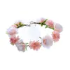 Coroa de Rattan Europeia e Americana Transfronteiriça Feita à Mão para Madrinhas Flor de Mão Acessórios de Vestido para Meninas Jóias de Florista Flor Simples para Cabeça Anel para Cabeça