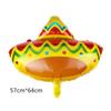 Balão decorativo com tema de festa de carnaval mexicano transfronteiriço, cacto, alpaca, tacos, abacate