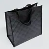 Bolsa de ombro em TNT, laminada, matelassada, estampada, impermeável, bolsa tridimensional ecológica, sacola de compras para loja de roupas, espessada, personalizável