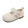 Nuevos Zapatos de Princesa de Encaje de Conejito Lindo para Niñas Zapatos de Bebé de Cuero Velcro Suela Suave Cómoda Antideslizantes Zapatos para Caminar