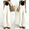 Mono de tirantes ancho de estilo japonés casual y minimalista de 5 colores para comercio exterior, nuevo mono de una pieza de color liso de ajuste holgado para primavera/verano