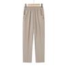 Pantalones de Mamá Verano Delgados Pantalones Recortados Cintura Alta Elásticos Rectos para Mujeres de Mediana Edad y Mayores Pantalones Holgados para Suegra y Abuela