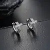 Pendientes de cobre en forma de cruz con circonita, pendientes de hip-hop para hombre, modernos y únicos de alta gama, accesorios versátiles simples y de moda para mujer