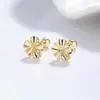 Aretes de Flor para Mujer, Joyería para Orejas de Plata 925, Lujo Ligero y Sensación de Alta Gama, Accesorios Transfronterizos, Aretes de Diseño de Nicho, Regalo de Cumpleaños