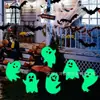 Placa de Jardim de Halloween Mais Vendida Transfronteiriça, Placa Decorativa Assustadora de Fantasma Branco que Brilha no Escuro para Festa de Feriado