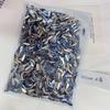 1440 Piezas de Joyería de Diamantes Planos para Uñas, Lujo Ligero, Elegantes Diamantes Azules para Uñas en Forma de Ojo de Caballo Torcido Mini Grandes y Pequeños
