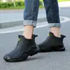 Botas de Lluvia Nuevas para Hombre hasta el Tobillo Zapatos de Agua Engrosadas Impermeables Antideslizantes Resistentes al Desgaste Cálidas de Trabajo Botas de Goma Botas de Lluvia para Pesca en la Playa