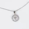 Collar Transfronterizo Mismo Estilo Zirconia Blanca para Mujer, Más Vendido en Comercio Exterior, Collar Personalizado y Elegante con Piedras Preciosas, Cadena de Clavícula Redonda con Diamantes Completos
