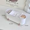 Ql @ Caja de almacenamiento de algodón cosmético tipo push automático para extracción a prueba de polvo de pared de escritorio baño lavabo set de algodón desmaquillante