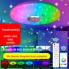 Qianrun Lighting led luminária de teto criativa simples sala de estar lâmpada inteligente Bluetooth APP ultrafina redonda sala de jantar lâmpada