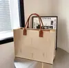 Bolso de Fieltro Bolso de Mano Se Puede Personalizar con Logo Bolso Tote de Gran Capacidad con Letras de Colores Contrastantes Bolso de Fieltro Ecológico para Compras