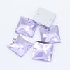 Cristal Super Brillante Cuadrado Doble Agujero Fondo Plano Diamante DIY Cristal Diamante Cosido a Mano Ropa Joyería para Boda Diamante