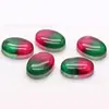Zafiros Facetados Personalizados de Fábrica Combinación de Colores Rojo y Verde Tourmalina Forma de Huevo Redondo Cuadrado Piedras Sueltas de Combinación de Colores Se Pueden Incrustar en Joyería