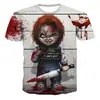 2023 Nuevo Bebé Fantasma Terror 3D Estampado Cremallera Cardigan con Capucha Sudadera cosplay Ropa Periférica de Anime Sudadera