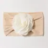 Nova Faixa de Cabeça Elástica Jacquard Europeia e Americana para Bebê Laço de Cabelo Fofo de Cor Pura Florzinha para Crianças Acessórios Finos para Bebê Quatro Estações
