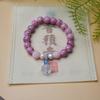 Pulsera Glaseada de Piel de Rana Rosa Flor de Cerezo Cuentas Sueltas Estilo Palacio Pulsera de Porcelana Gris Fragante Pulsera con Cuentas para Mujer Joyería Dulce Fabricante Mayorista