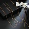 [Un paquete de 100] cadena de labio cadena O cadena clavicular cadena desnuda collar para mujer cadena de cuello de oro de 18 quilates cadena versátil universal