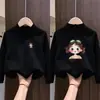 Camiseta Térmica Base para Niñas de Felpa Cepillada Interna Estilo Otoño/Invierno para Niños Medianos y Mayores Cuello Semi Alto Manga Larga Nueva Colección Otoño/Invierno