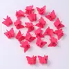Mini presilha de cabelo pequena fosca para bebê, acessório de cabeça infantil feminino, desenho animado de borboleta, mini pinça de garra 1,8 cm, presilha de cabelo para menina