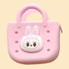 Bolsa de Silicona Transfronteriza con Agujeros Bolsa de Playa para Caminar Tote Bag DIY Se Puede Decorar Bolsos de Mano de Silicona de Dibujos Animados para Niños