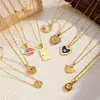Collar Chenhe de Acero de Titanio para Mujer, Diseño que No se Desvanece, Colgante de Cadena, Joyería de Cadena para Clavícula de Acero Inoxidable, No se Desvanece en Verano